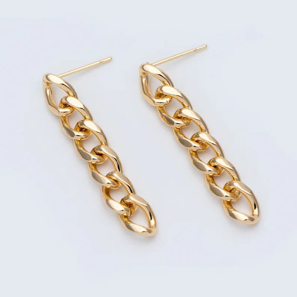 Thick Chain Drop Earrings