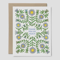 “Thank You So Much” Floral Botanical Greeting Card
