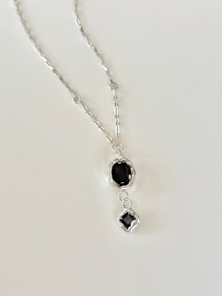 Lauren Landa - Sterling Silver + Double London Blue Topaz Necklace