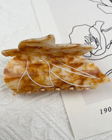 Brown Maple Leaf Hair Clip - Large