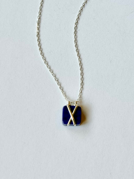 Lisa Slodki - Bound Necklace - Sterling Silver + Lapis