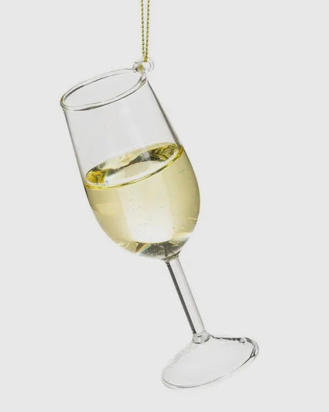 White Wine Glass Ornament