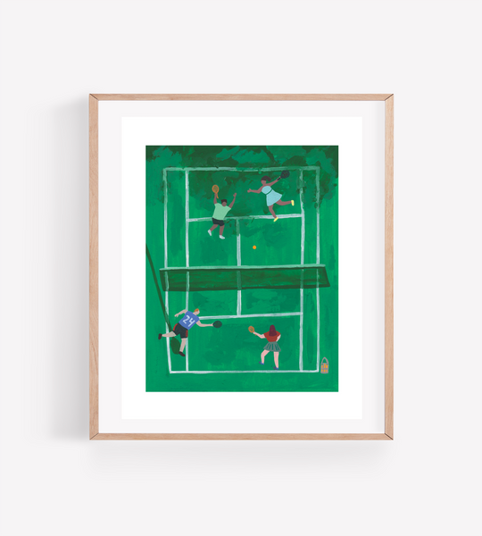 Persika Design Co. - “Friends Playing Tennis” Print - -8” x 10” (STORE PICK UP ONLY)