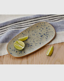 Blue Speckled Stoneware Platter
