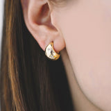 Chunky Gold Star Ear Hugger Earrings