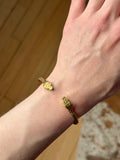 Raw Brass Snake Cuff Bracelet