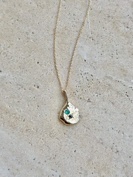 Lauren Landa - Sapphire + Emerald 10k Necklace