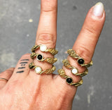 MADE IN Jewelry - Two Iguana Claw w Onxy Stone