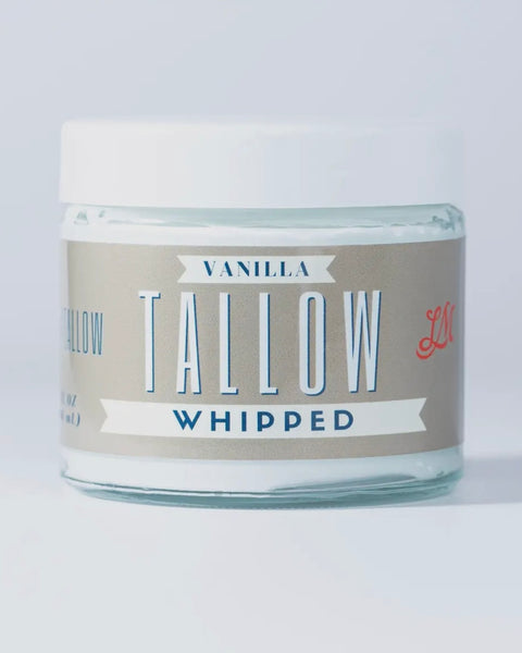 9oz Vanilla Bean Whipped Tallow - 100% Grass Fed Beef Tallow Moisturizer