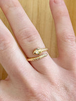 Textured Band Snake Ring