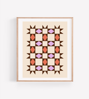 Persika Design Co. - “Sawtooth Star Fill Brown” Print - 8” x 10” (STORE PICK UP ONLY)