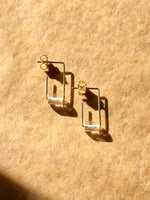 Lisa Slodki - Tube Earrings - Gold Fill + Crystal Quartz