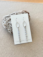 Lisa Slodki - Oval + Chain Earrings - Sterling Silver