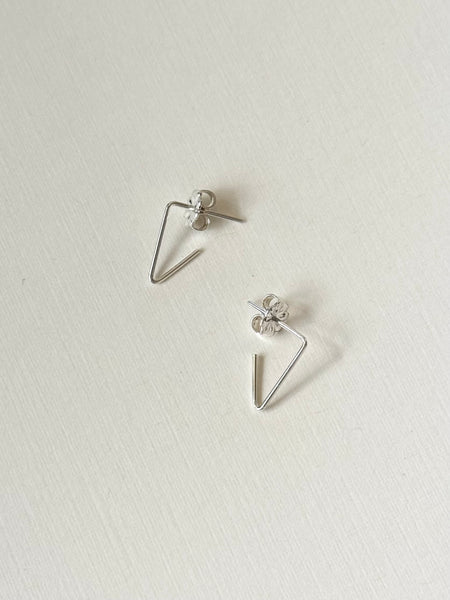 Lisa Slodki - Mini Triangle Earrings - Sterling Silver