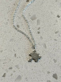 Silver Puzzle Piece Necklace