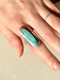 MKE MAE Design - Kingston Turquoise & Hammered Brass Ring