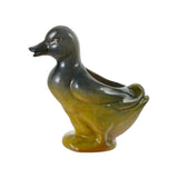Blue + Yellow Ceramic Duck Vase/ Planter