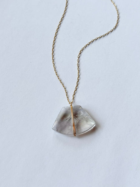 Lisa Slodki - Fan Necklace - Gold Fill + Amethyst