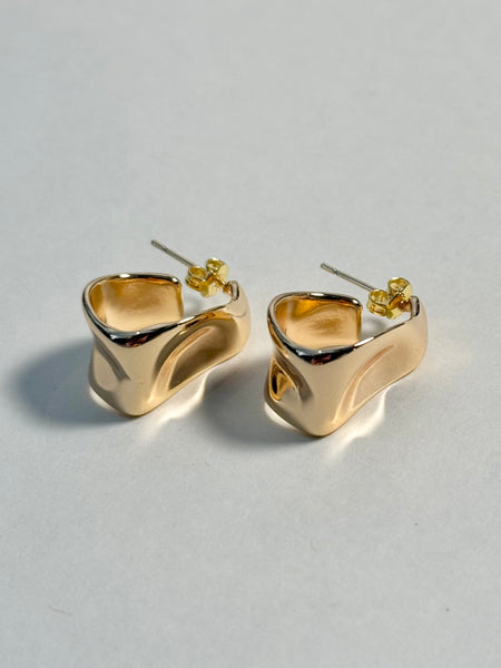 Irregular Wide Hoop Earrings