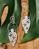 Silver Vase with Stars Earrings