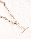 T Bar Necklace - Silver