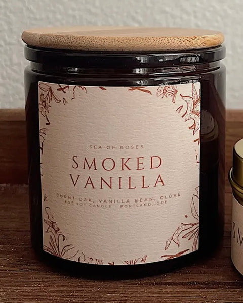 Sea Of Roses - 8oz. Smoked Vanilla Candle