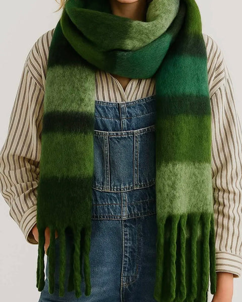 Striped Scarf - Green Shades