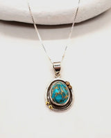 Sterling Silver Copper Turquoise Galaxy Necklace