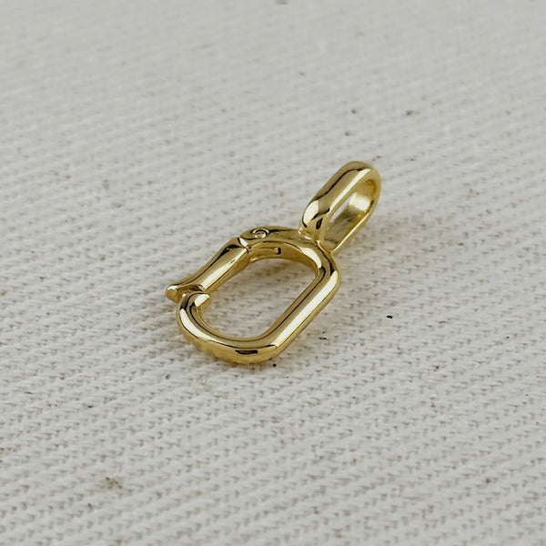 18k Gold Filled Carabiner Charm Pendant