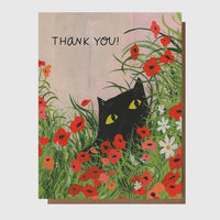 “Thank You Flower Kitty” Greeting Card