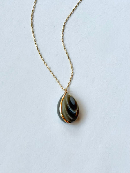 Lisa Slodki - Gold Fill + Botswana Agate Necklace