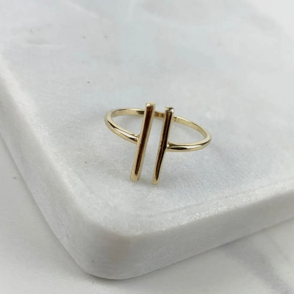 Adjustable Parallel Lines Ring