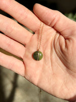 Lisa Slodki - Meridian Necklace - Gold Fill + Green Stone