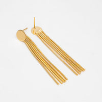 Disc Tassel Earrings