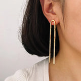 Arch Chain Tassel Earrings