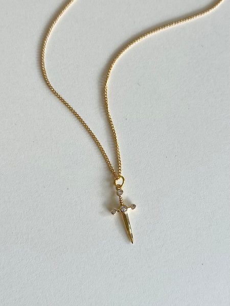 Crystal Dagger Necklace