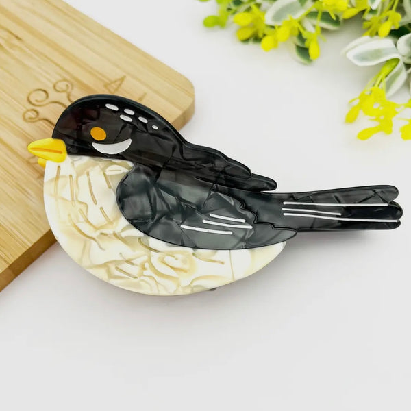 Chickadee Bird Hair Clip