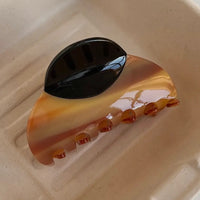 Brown Half Moon Hair Clip