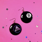 Peach Beast - Magic 8 Ball Statement Earrings