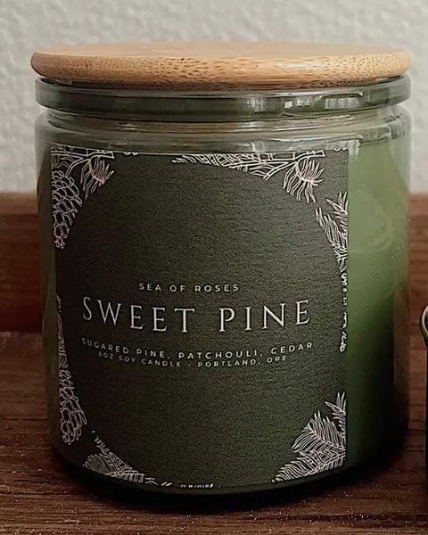 Sea Of Roses - 8oz. Sweet Pine Candle