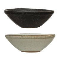 Small Ceramic Bowl - Black + Ivory