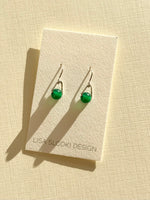 Lisa Slodki - Orbit Earrings - Sterling Silver + Green Onyx