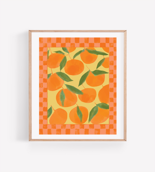 Persika Design Co. - “Checkered Oranges” Print - 11” x 14” (STORE PICK UP ONLY)
