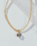 Luna Norte - Lotus Collar Length Necklace - Citrine