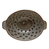 Stoneware Colander - Dark Grey