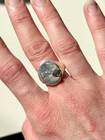 Lauren Landa - Sterling Silver Large Signet W/ Single Sapphire Ring - 01