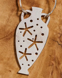 Silver Vase with Stars Earrings