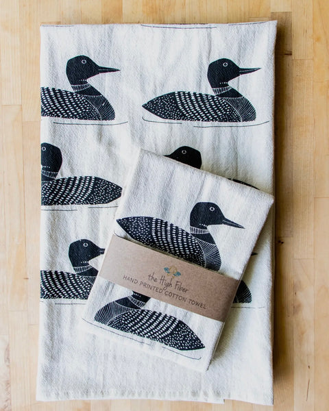 The High Fiber - Common Loon Tea Towel