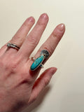 MKE MAE Design - Kingman Turquoise + Sterling Silver Adjustable Ring