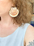 Lauren Landa - Sterling Hoop Scallop Shell Earrings